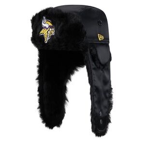 Men's New Era Black Minnesota Vikings Trapper Hat